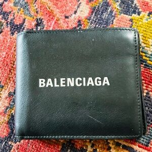 Balenciaga Black Leather Wallet